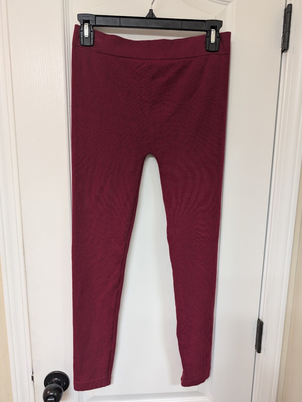 Eye Candy Seamless  Stretch Leggings - Burgundy